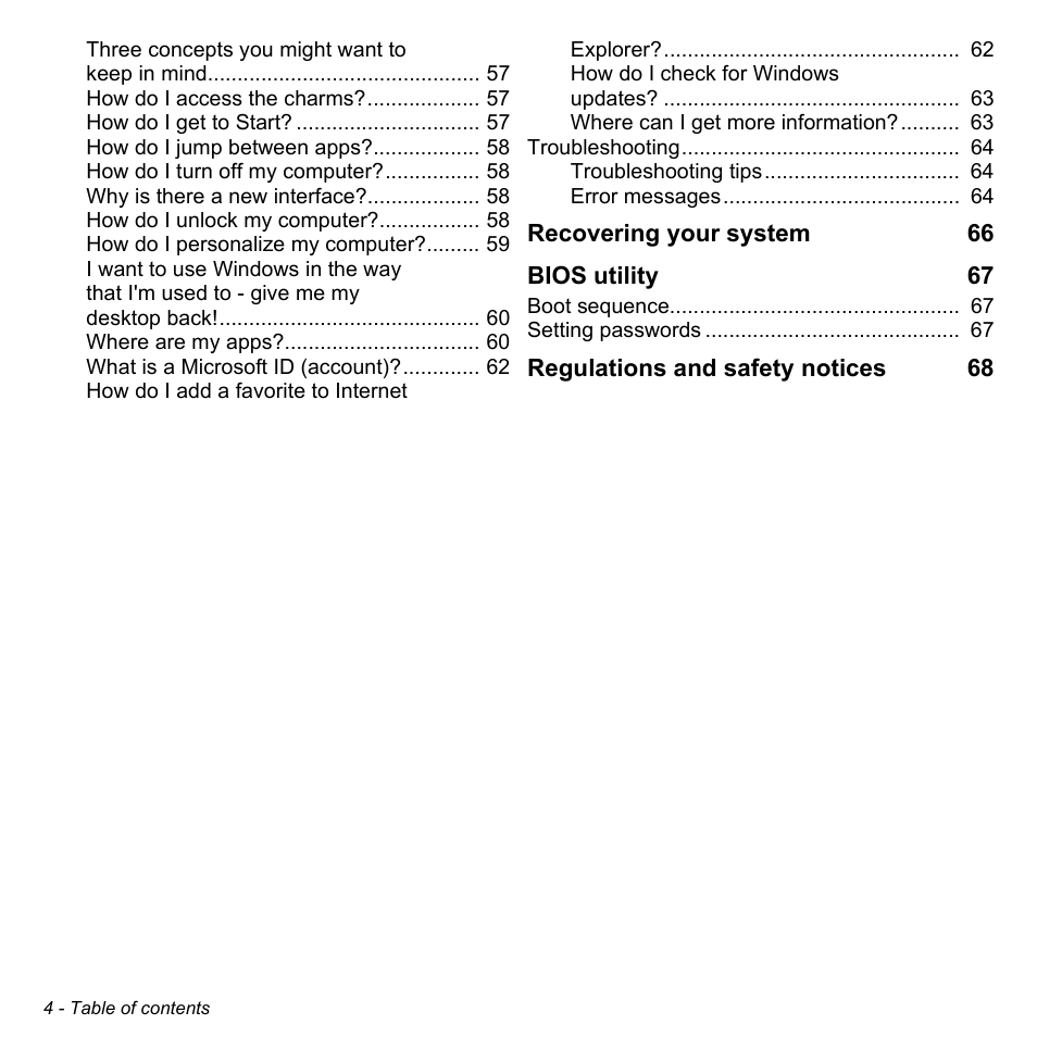 Acer Aspire P3-171 User Manual | Page 4 / 73