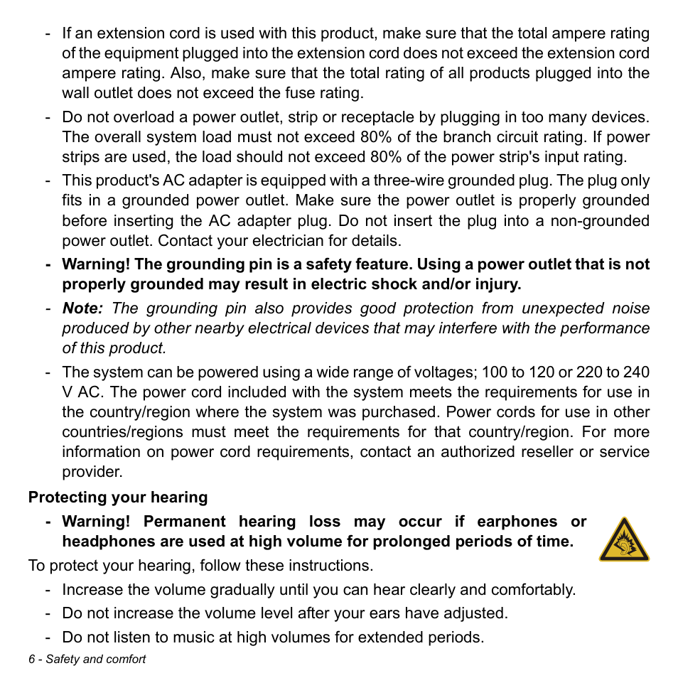 Acer Aspire P3-171 User Manual | Page 6 / 73