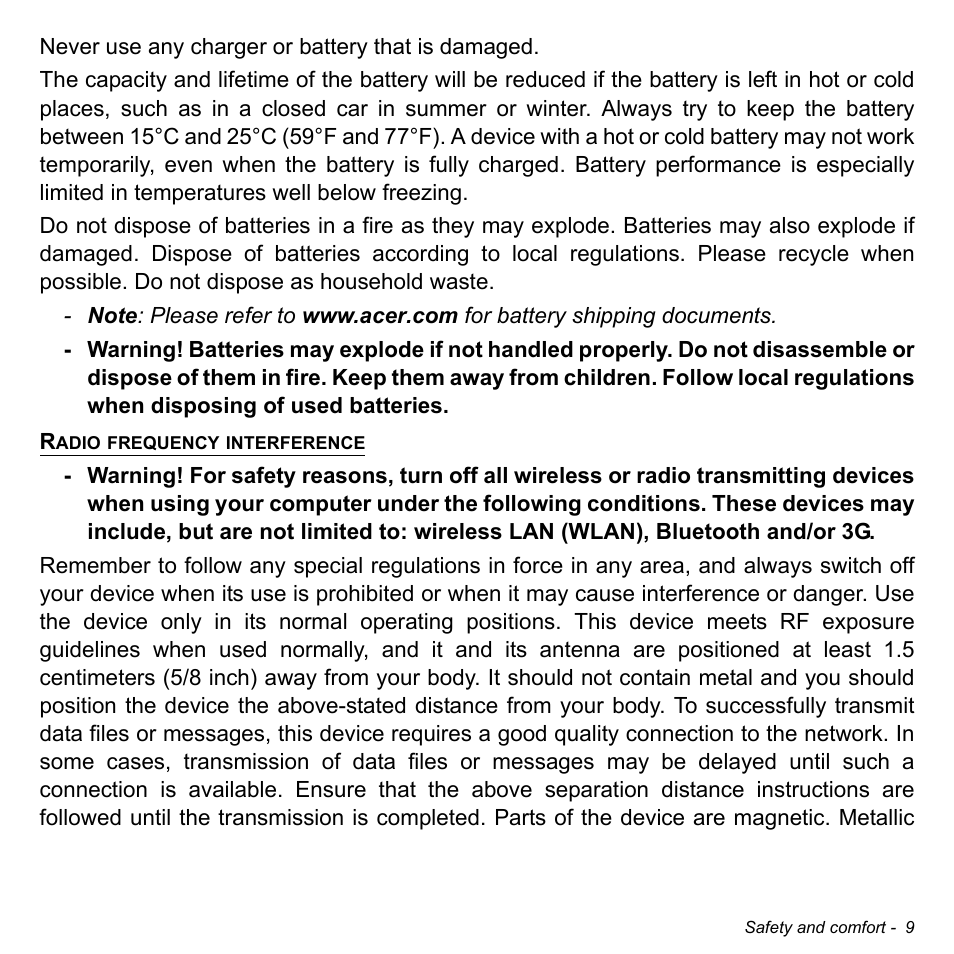 Acer Aspire P3-171 User Manual | Page 9 / 73