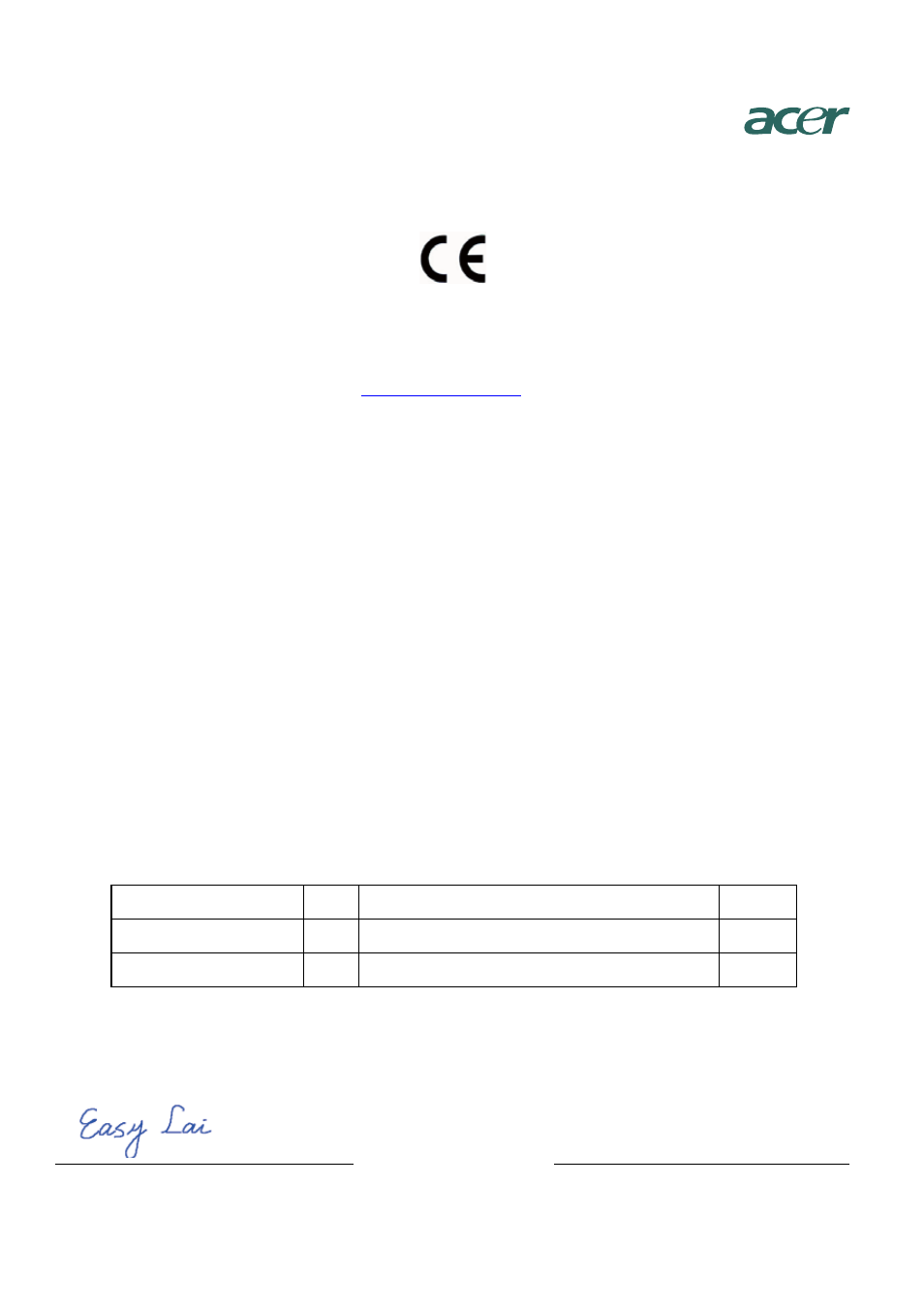 Declaration of conformity | Acer S240HL User Manual | Page 26 / 27