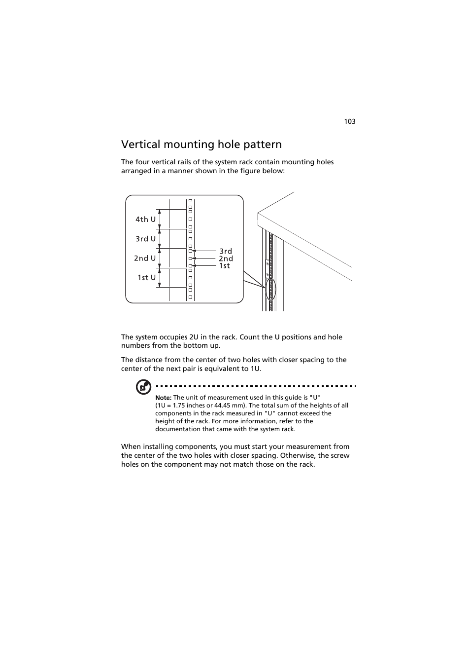 Vertical mounting hole pattern | Acer AW2000h-AW170h User Manual | Page 119 / 160