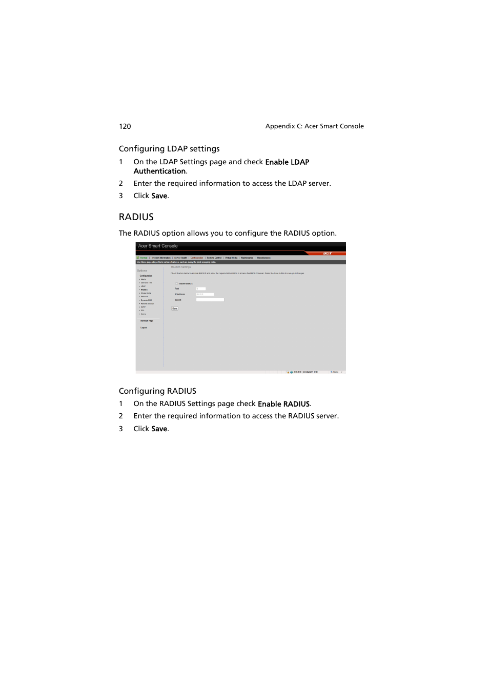 Radius | Acer AW2000h-AW170h User Manual | Page 136 / 160