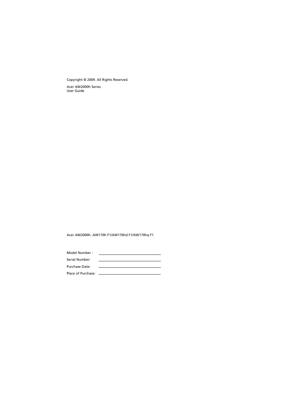 Acer AW2000h-AW170h User Manual | Page 2 / 160