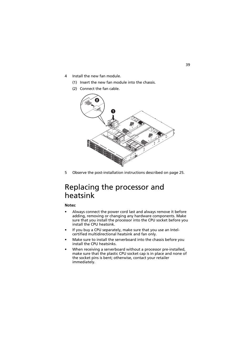 Replacing the processor and heatsink | Acer AW2000h-AW170h User Manual | Page 55 / 160