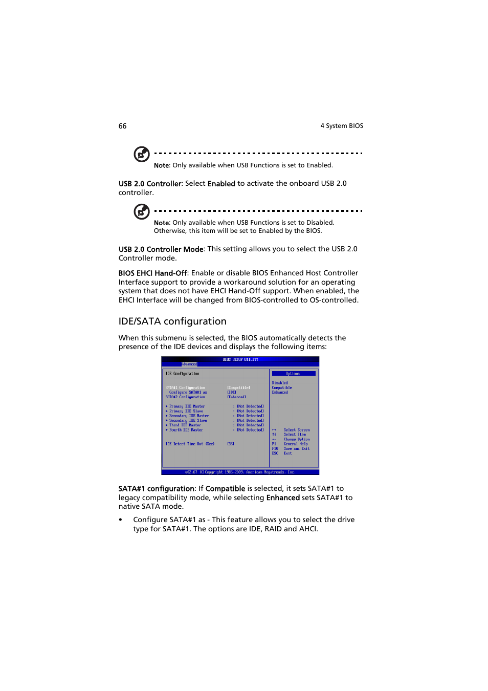 Ide/sata configuration | Acer AW2000h-AW170h User Manual | Page 82 / 160
