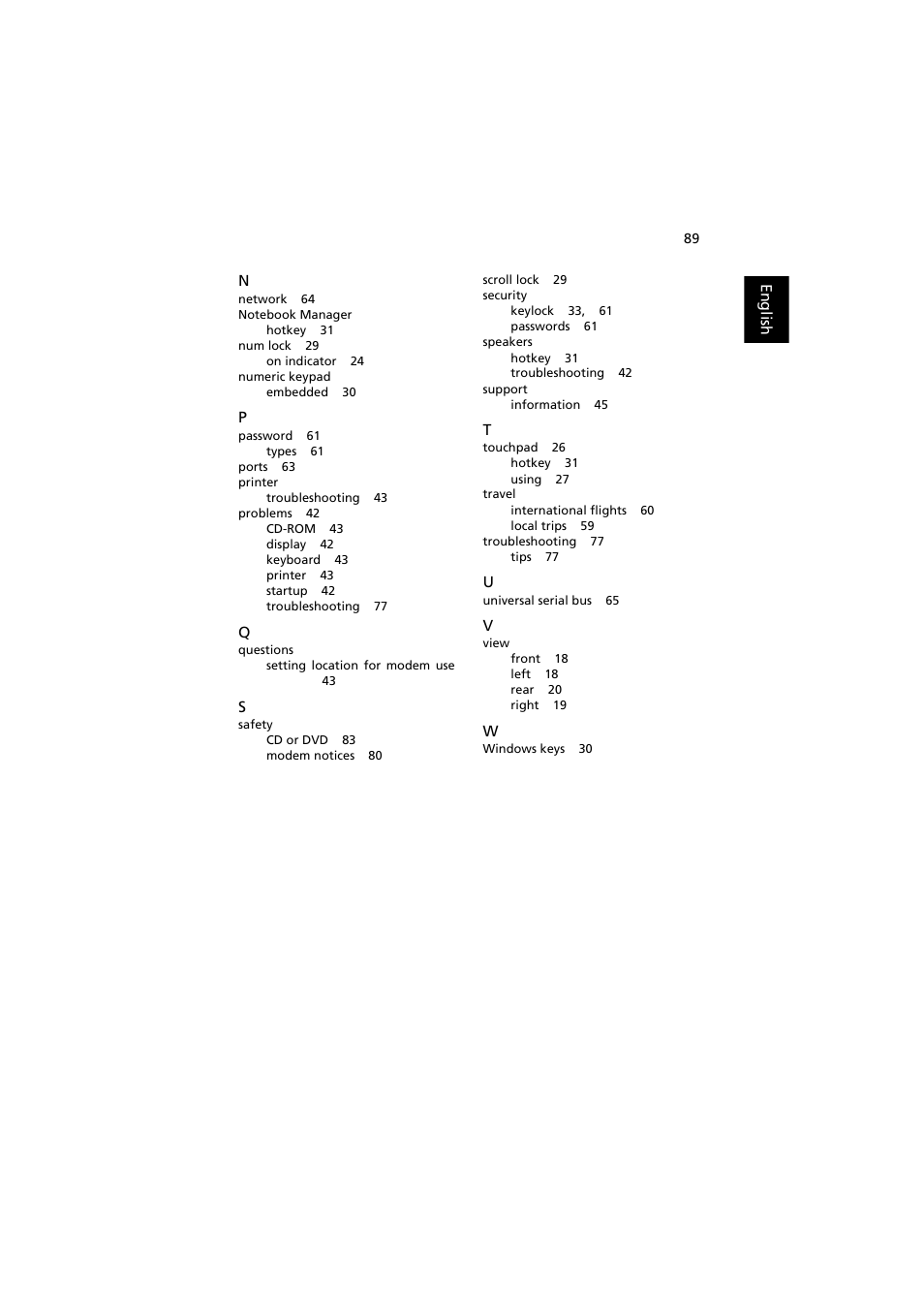 Acer Aspire 8920G User Manual | Page 109 / 109