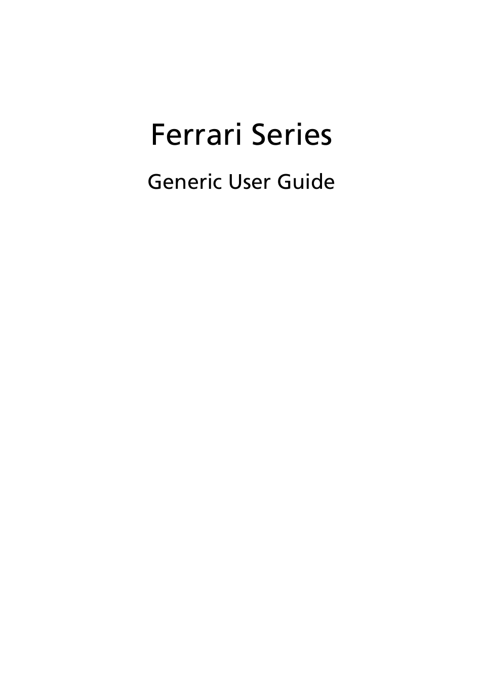 Acer Ferrari 3400 User Manual | 78 pages