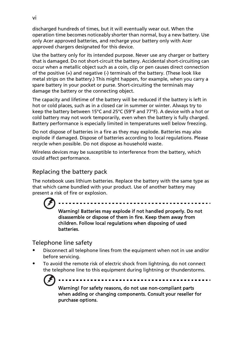 Acer Ferrari 3400 User Manual | Page 6 / 78