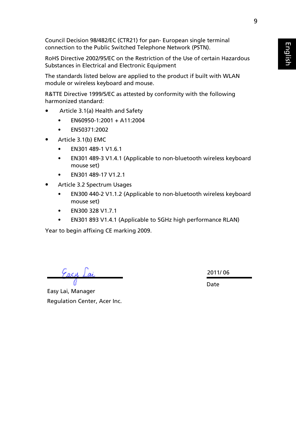 Acer RC111 User Manual | Page 11 / 38