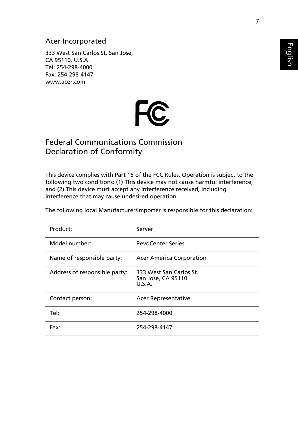 Acer RC111 User Manual | Page 9 / 38