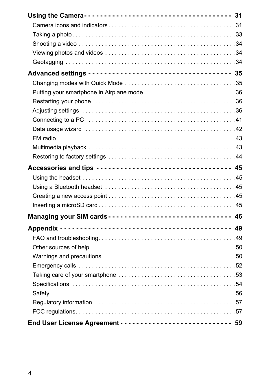 Acer Z160 User Manual | Page 4 / 60