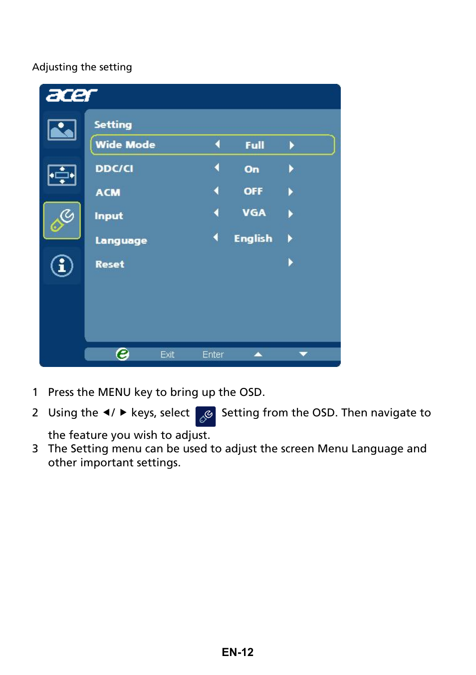 Acer S200HQL User Manual | Page 21 / 27