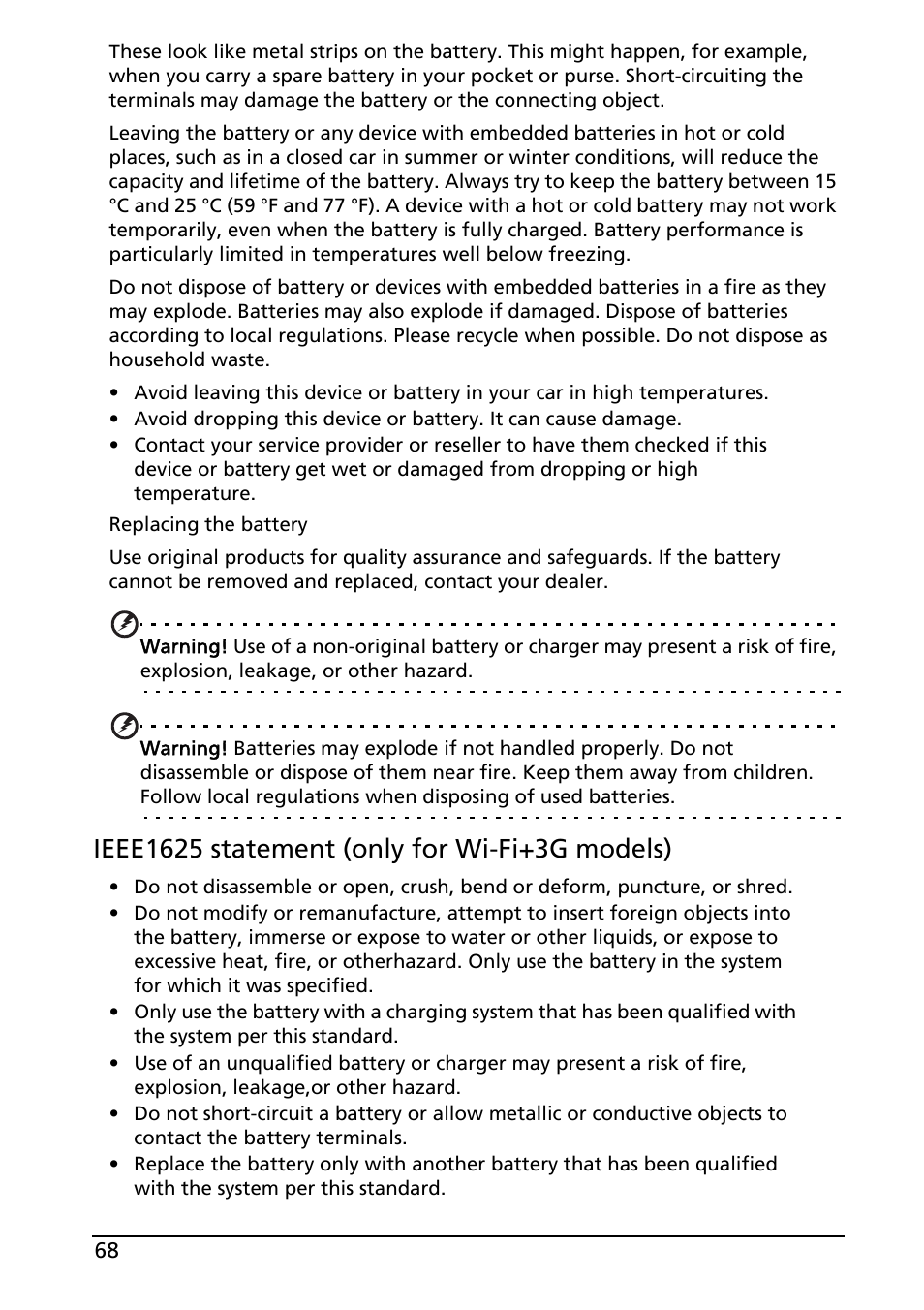 Acer A100 User Manual | Page 70 / 82
