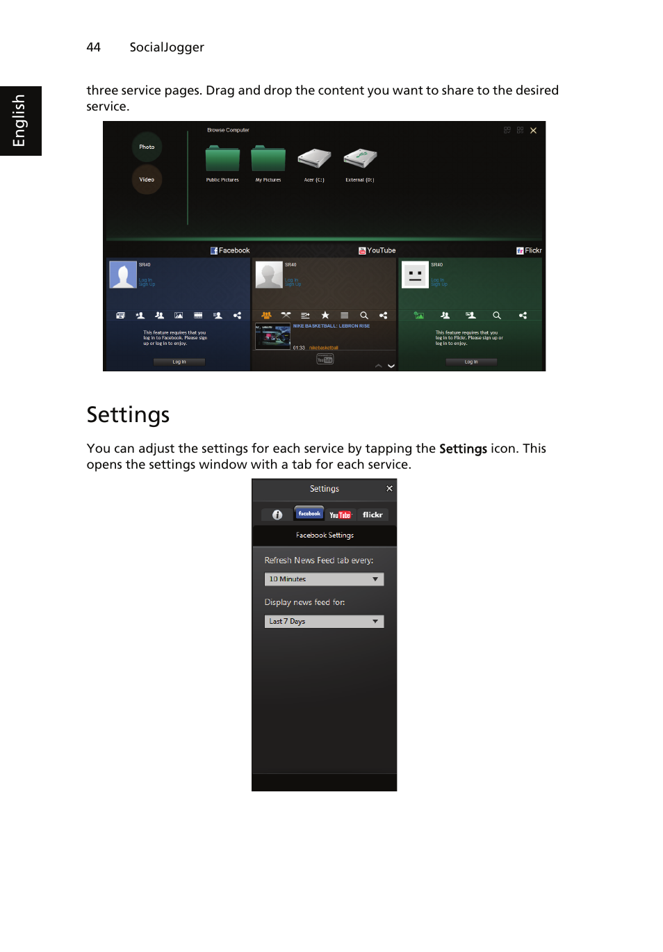 Settings | Acer ICONIA User Manual | Page 48 / 66