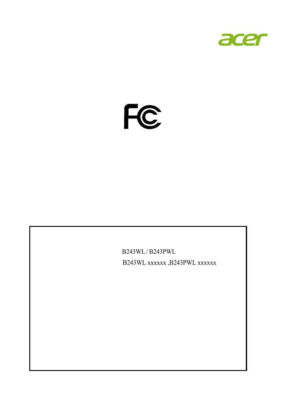 Acer B243PWL User Manual | Page 11 / 28