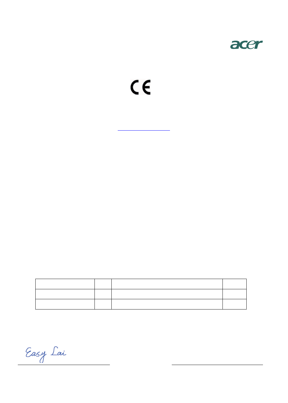 Declaration of conformity | Acer V213HL User Manual | Page 10 / 28