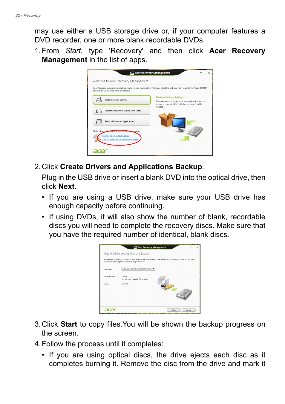 Acer TravelMate P245-MP User Manual | Page 22 / 105