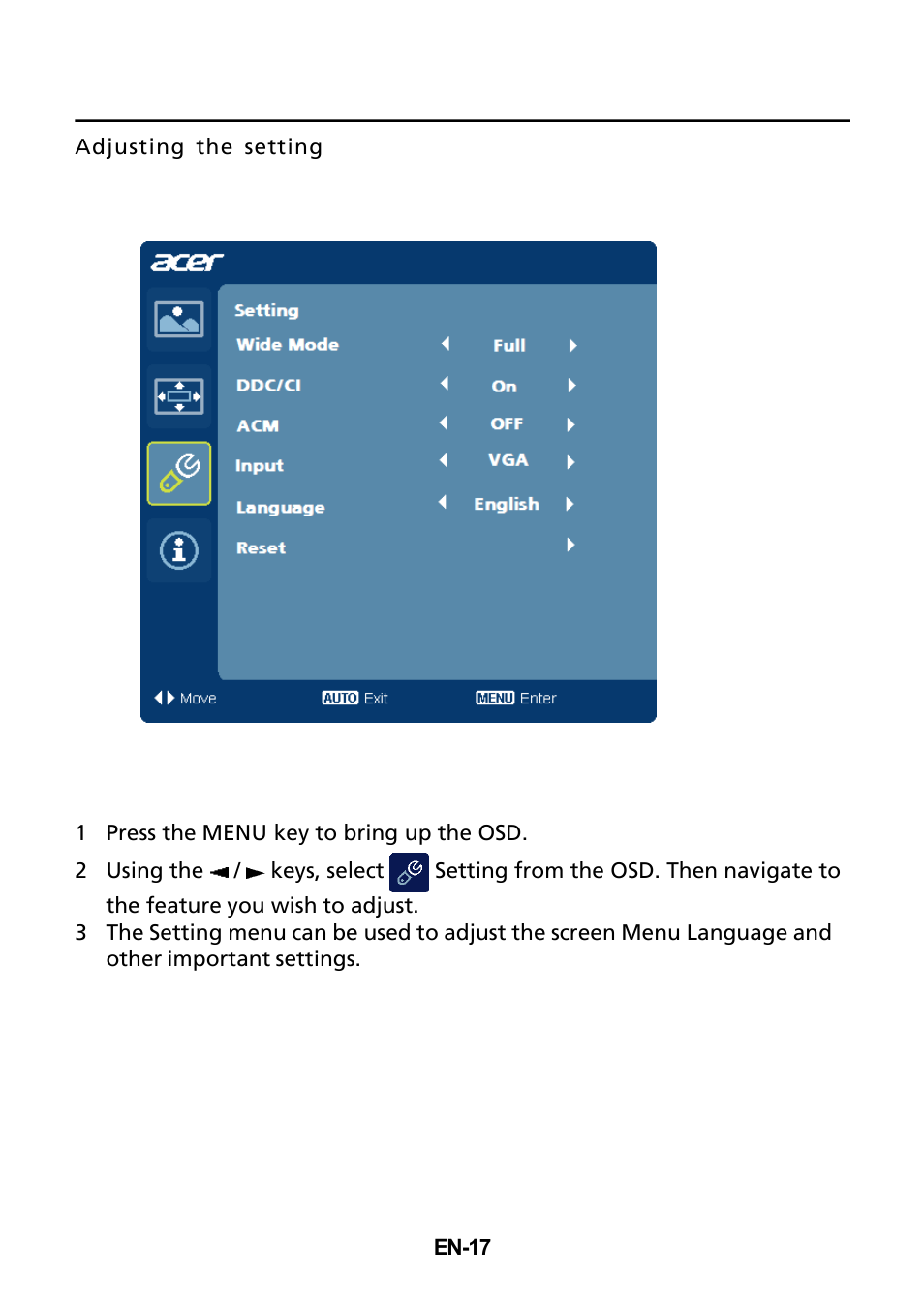 Acer P196WV User Manual | Page 18 / 23