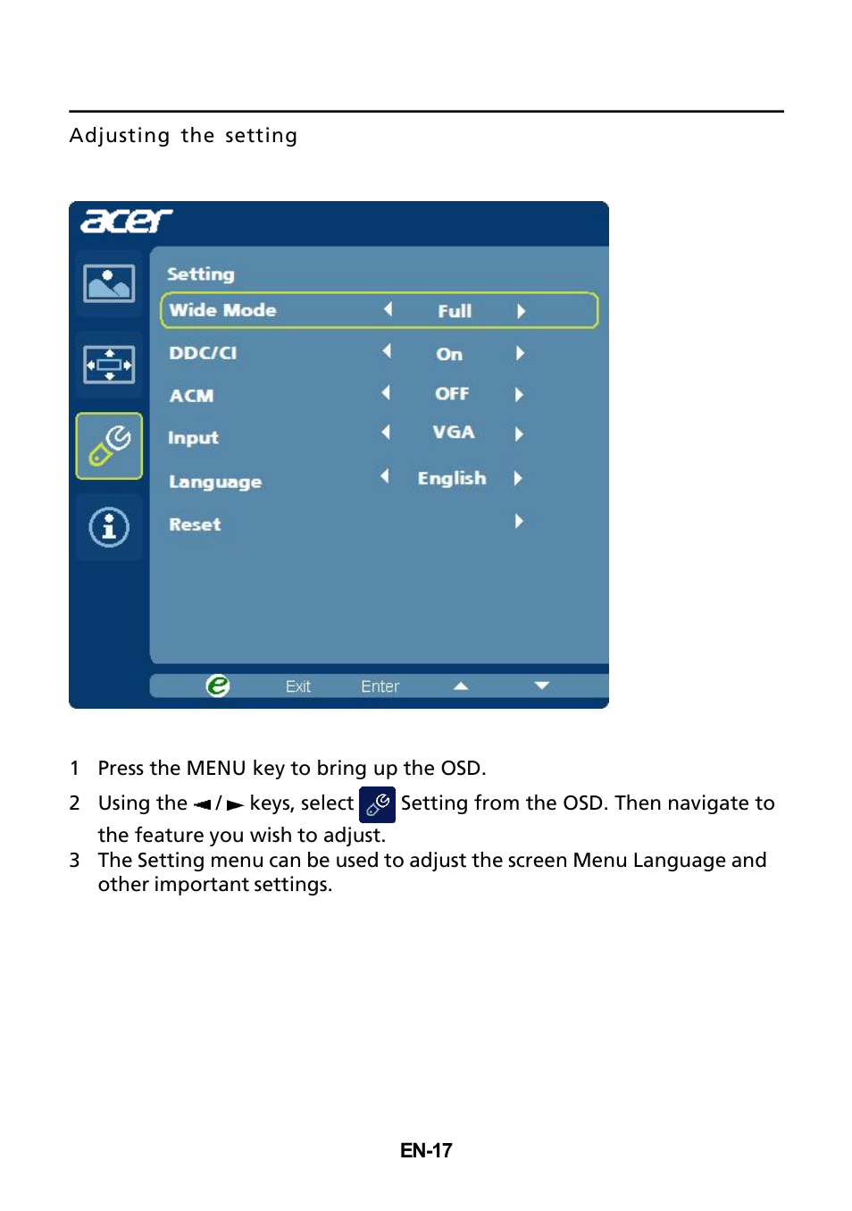 Acer P229HQL User Manual | Page 24 / 27