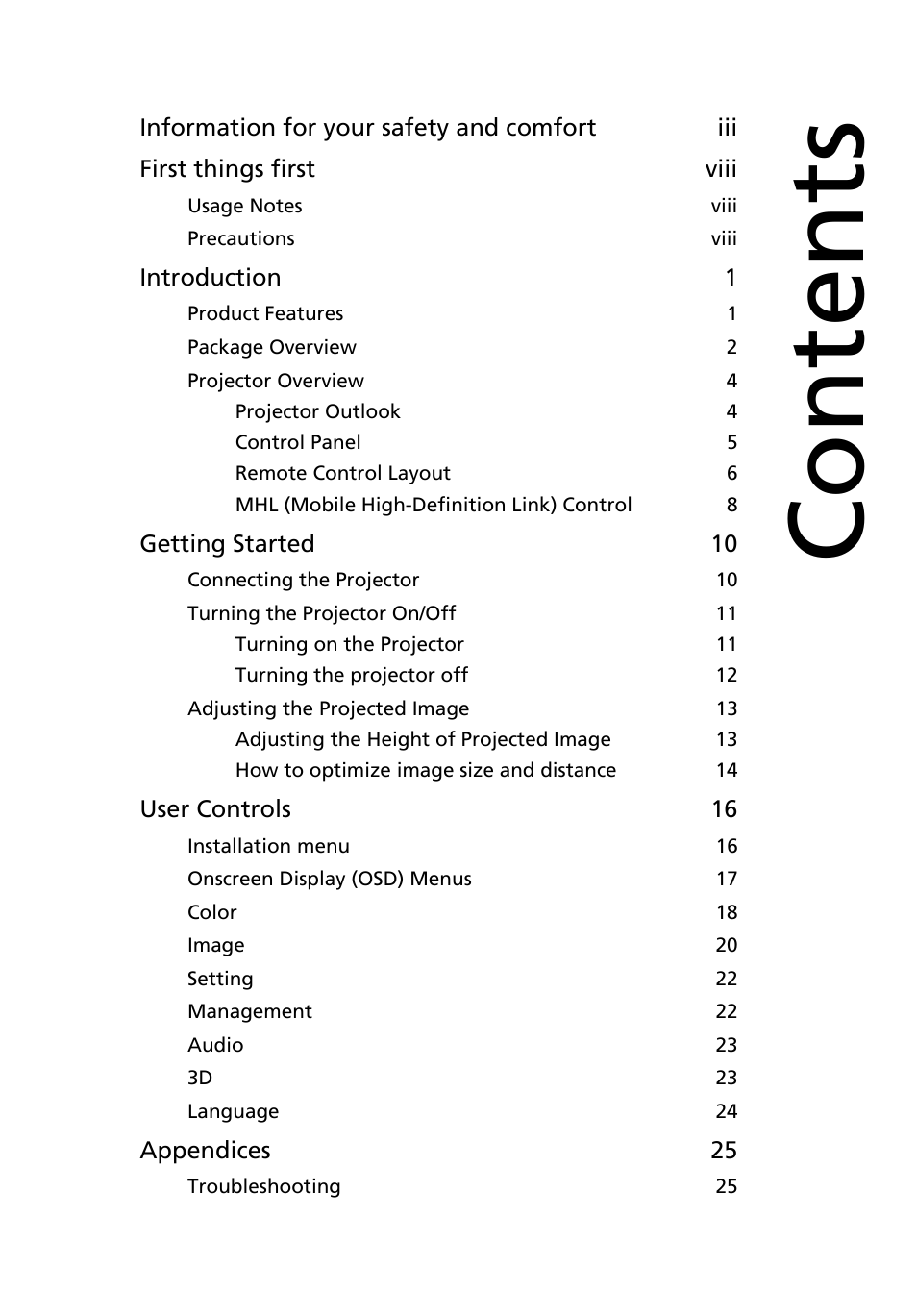 Acer K132 User Manual | Page 9 / 49