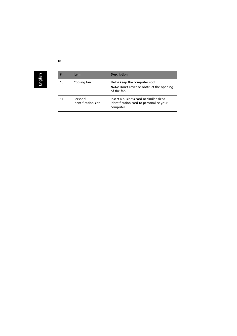 Acer TravelMate 8000 User Manual | Page 18 / 99