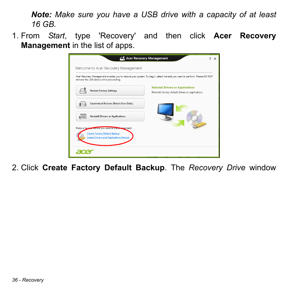 Acer Aspire V5-132 User Manual | Page 36 / 103