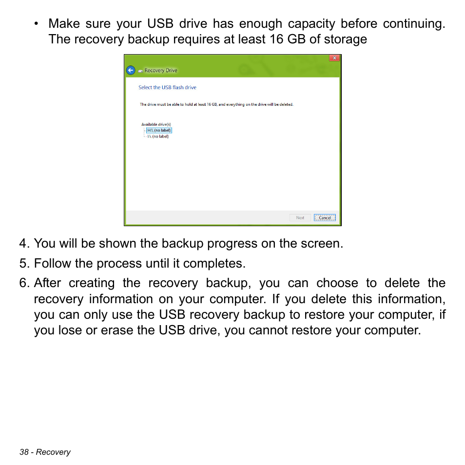 Acer Aspire V5-132 User Manual | Page 38 / 103