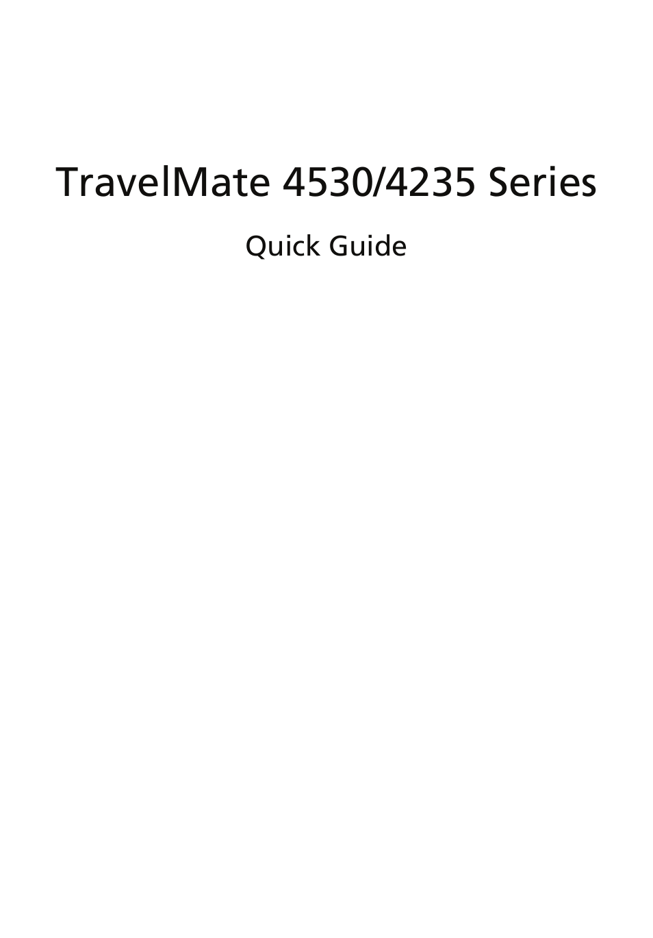 Acer TravelMate 4530 User Manual | 14 pages
