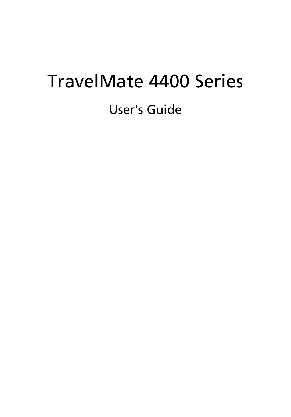 Acer TravelMate 4400 User Manual | 67 pages