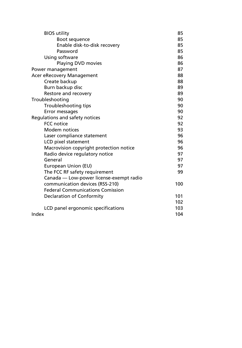 Acer Aspire 3690 User Manual | Page 18 / 123