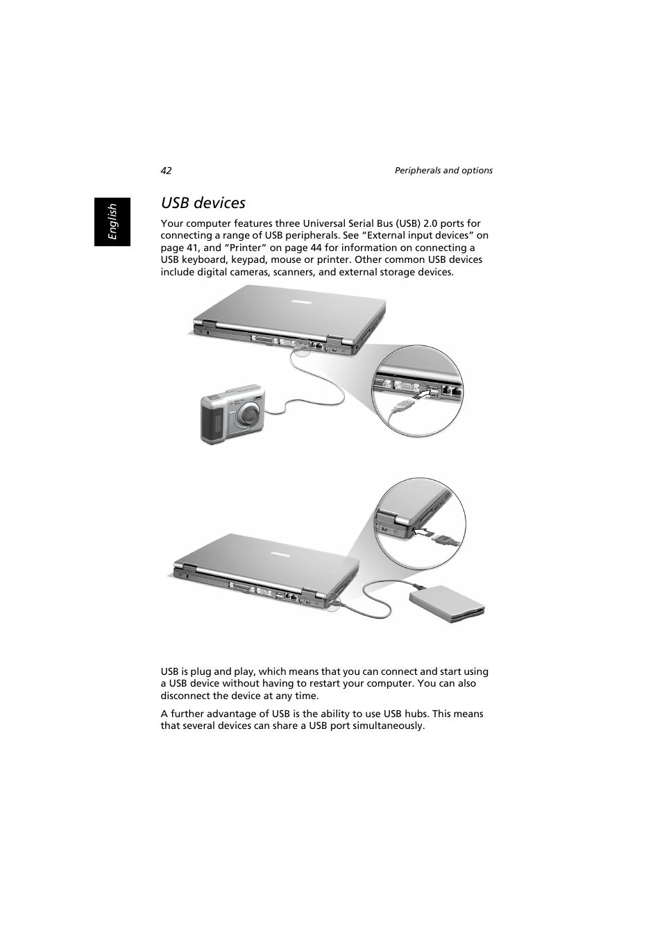 Usb devices | Acer Extensa 2900D User Manual | Page 52 / 98