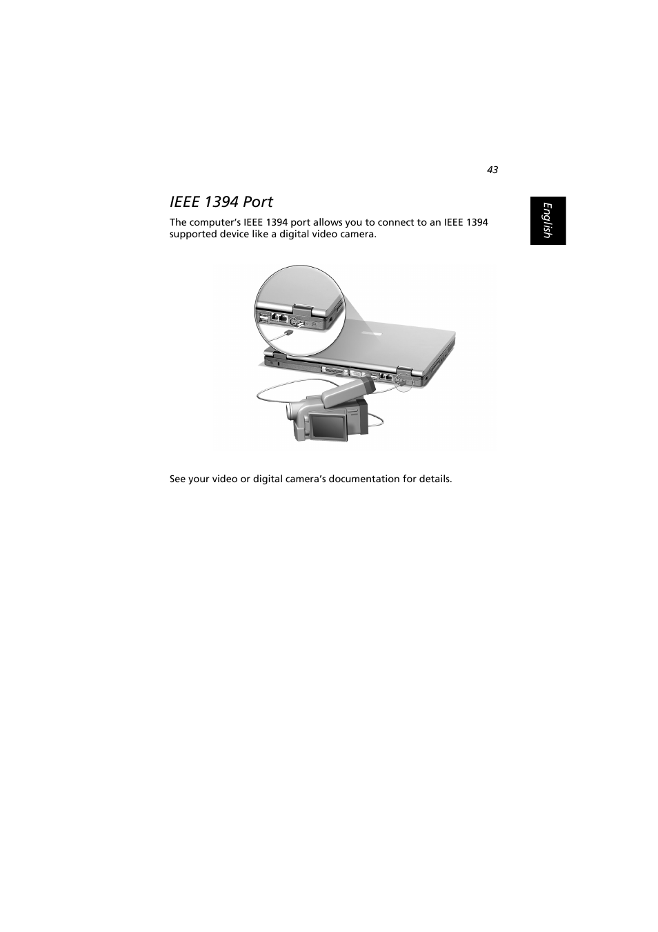 Ieee 1394 port | Acer Extensa 2900D User Manual | Page 53 / 98