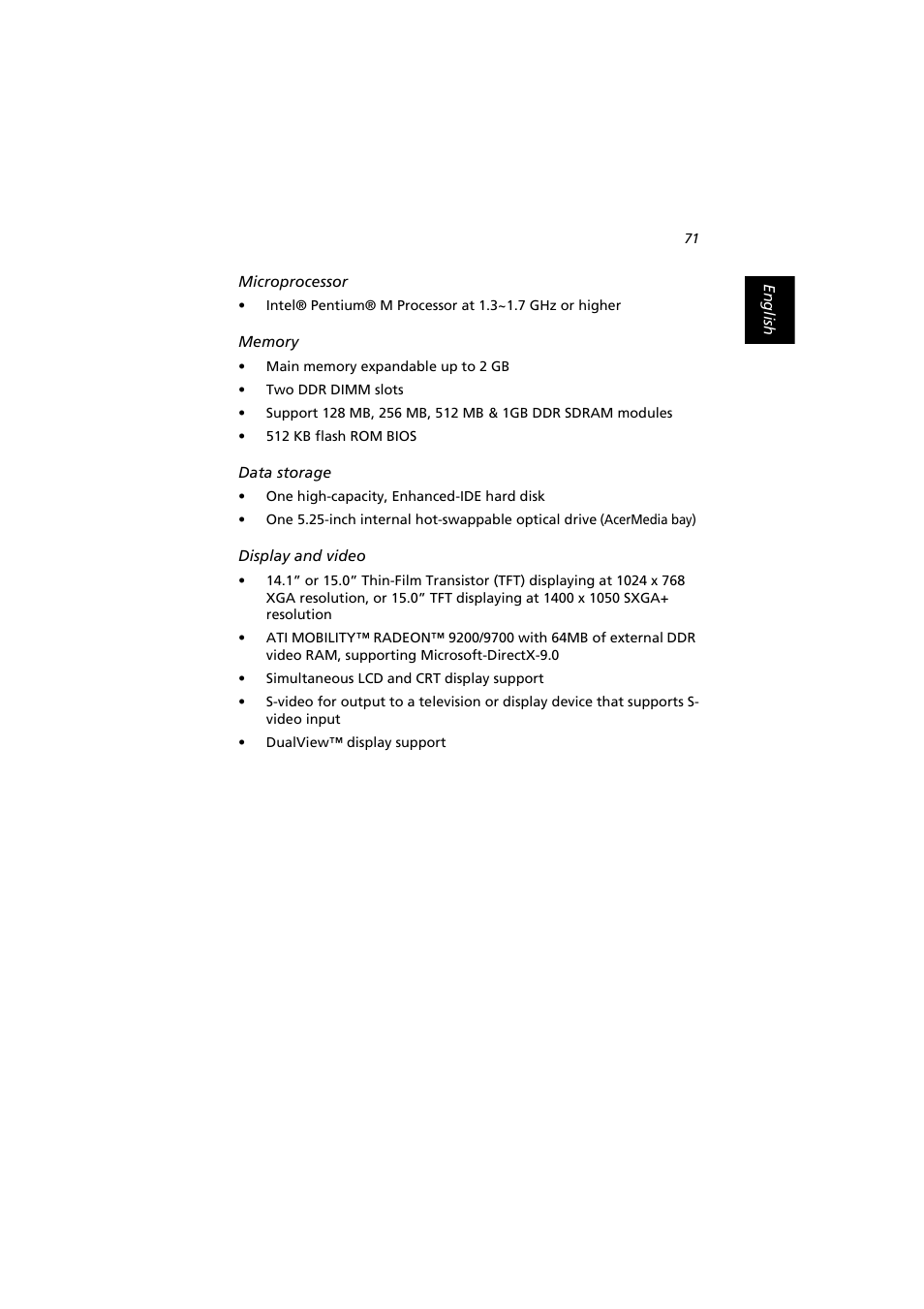 Acer Extensa 2900D User Manual | Page 81 / 98