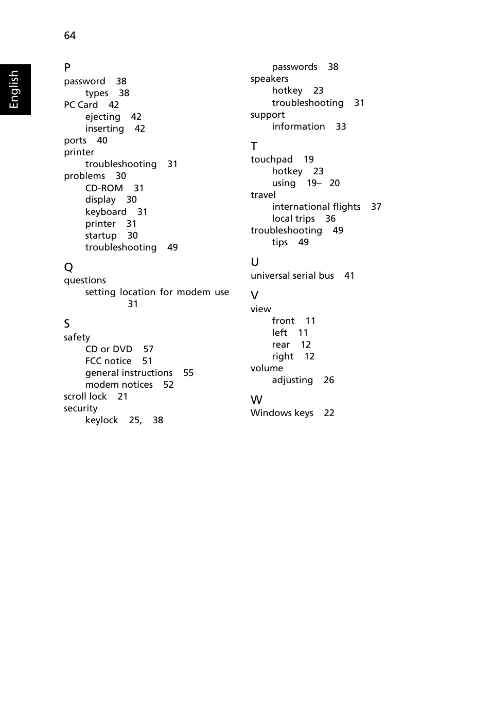 Acer TravelMate 2420 User Manual | Page 74 / 74