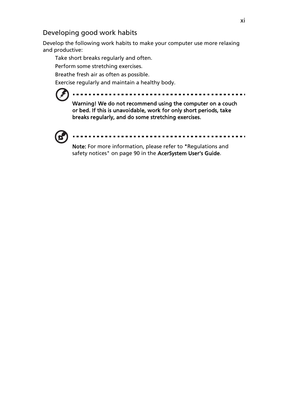 Acer Aspire 5570Z User Manual | Page 11 / 124