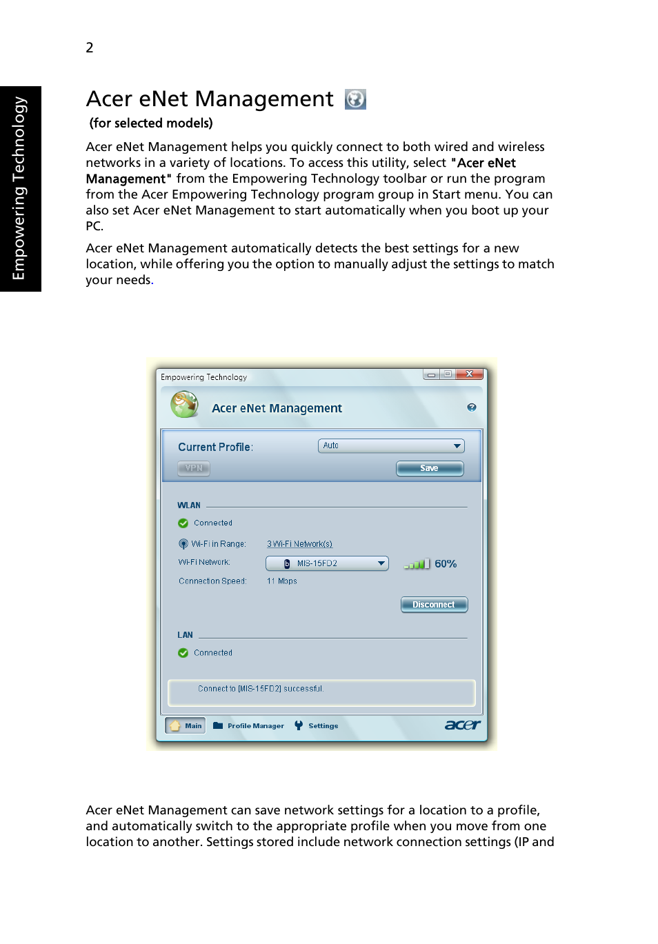 Acer enet management (for selected models), Acer enet management | Acer Aspire 5570Z User Manual | Page 22 / 124