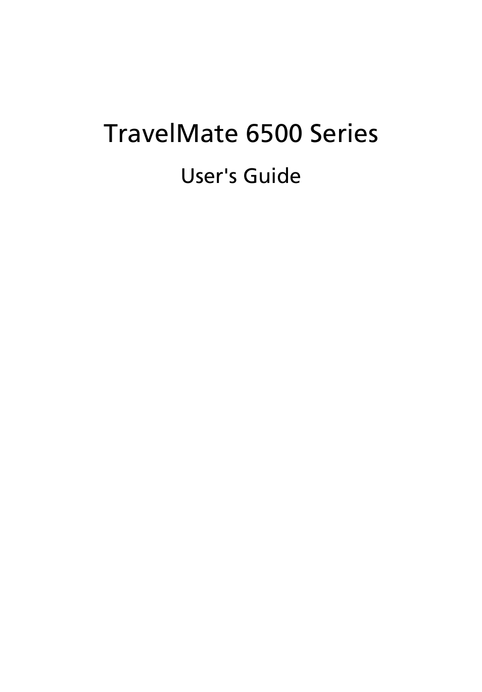 Acer TravelMate 6500 User Manual | 101 pages