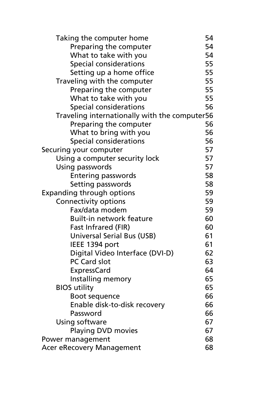 Acer TravelMate 6500 User Manual | Page 13 / 101