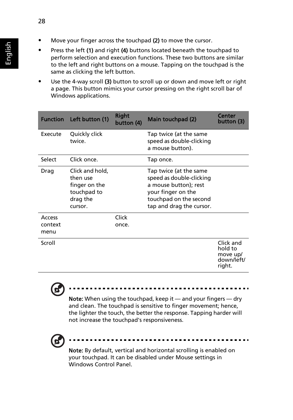 English | Acer TravelMate 6500 User Manual | Page 42 / 101