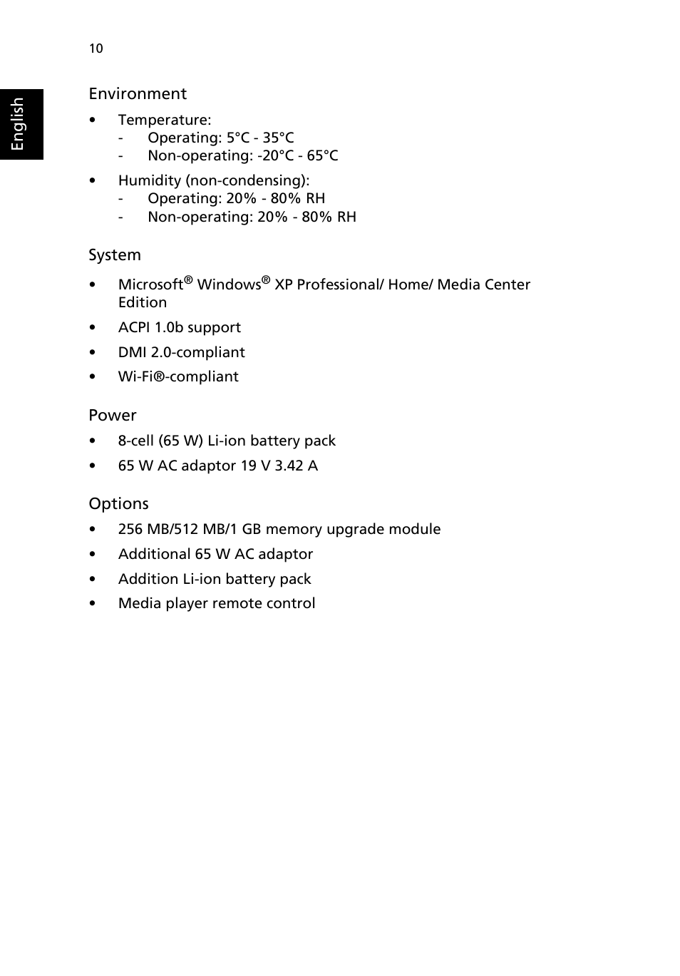 Acer Aspire 9100 User Manual | Page 20 / 90