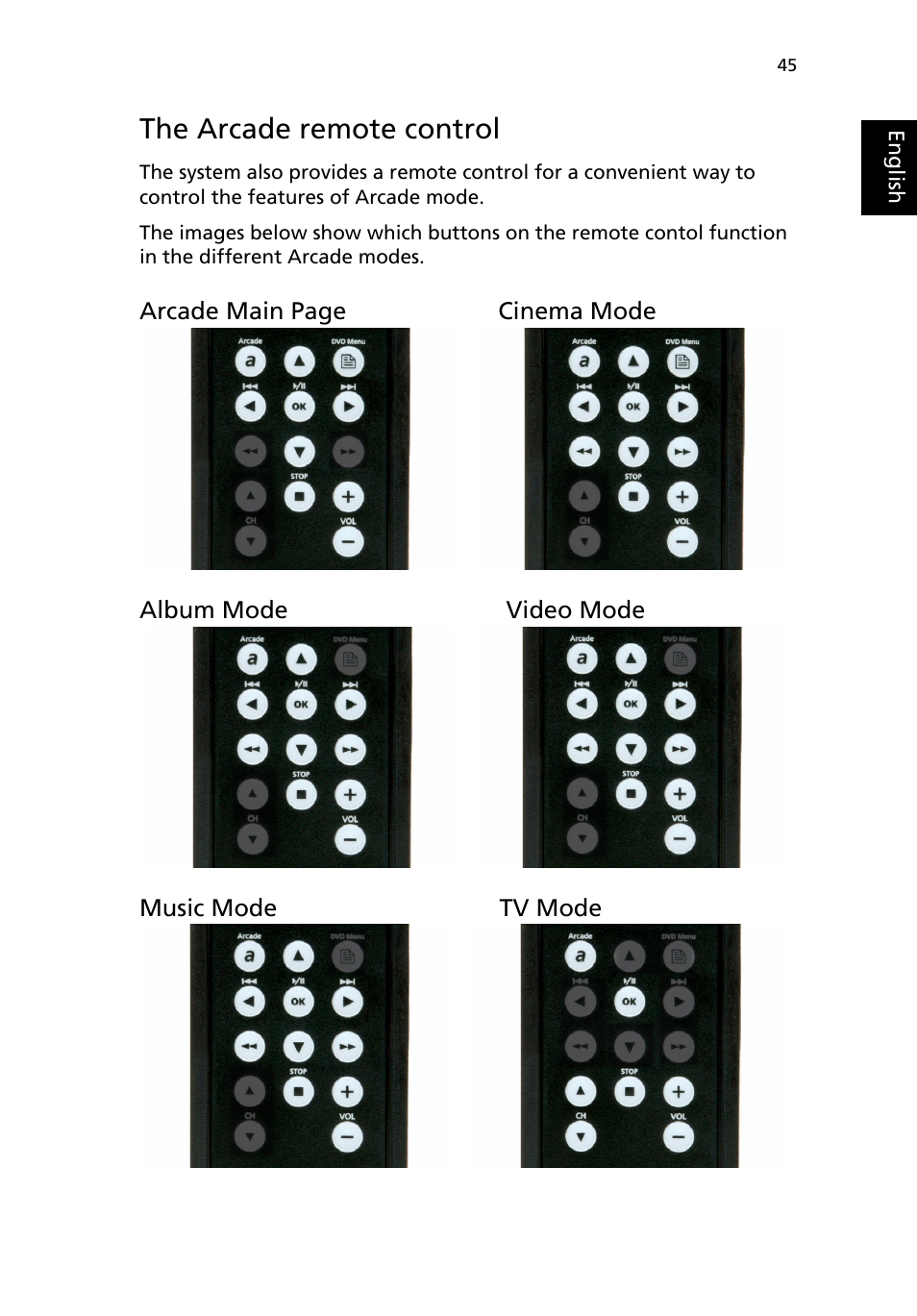 The arcade remote control | Acer Aspire 9100 User Manual | Page 55 / 90