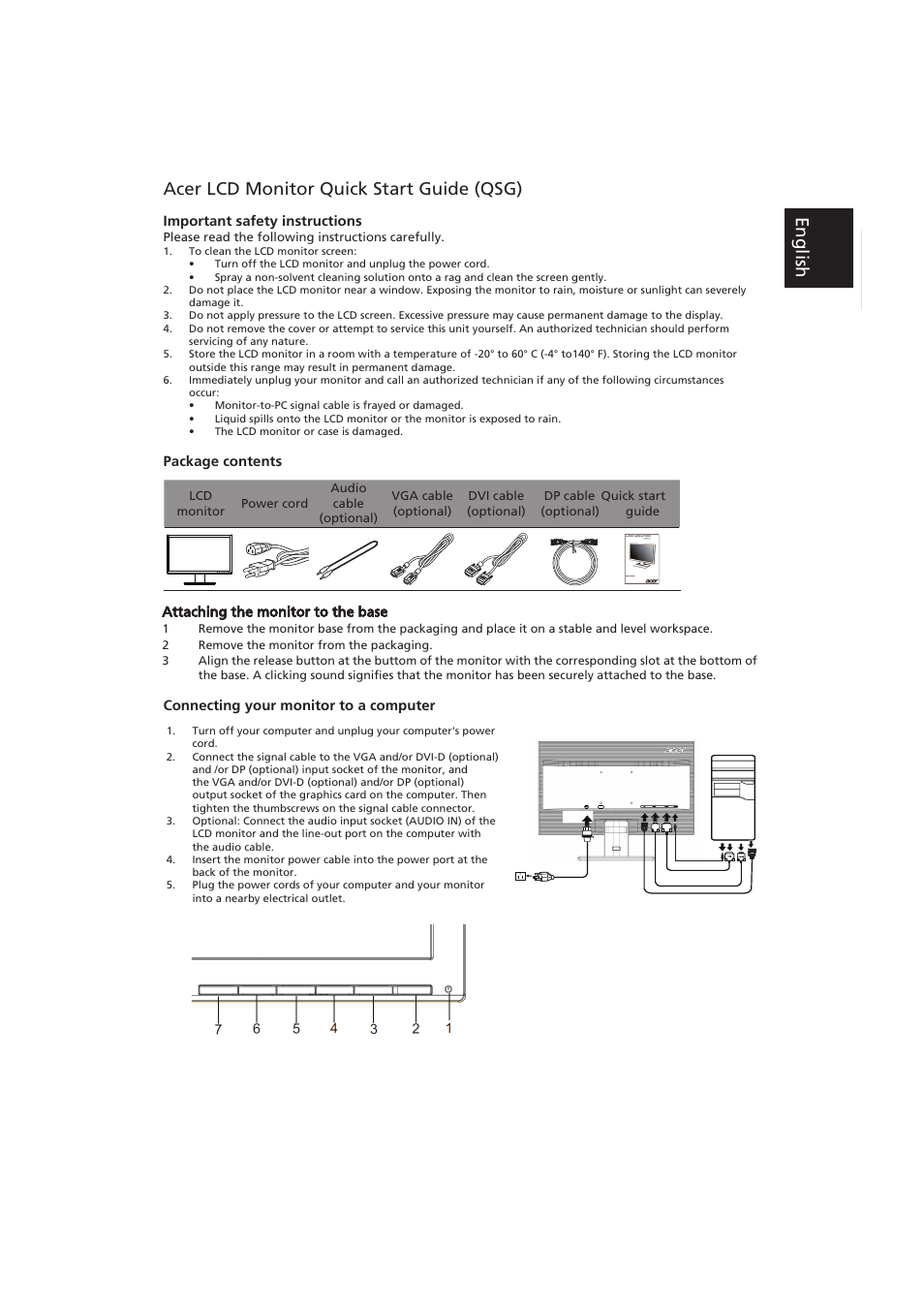 Acer V236HL User Manual | 7 pages