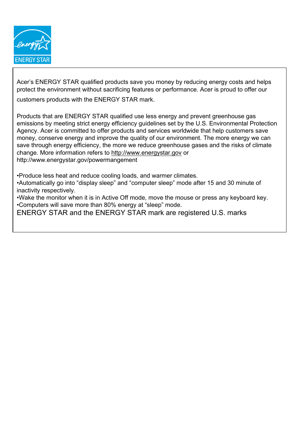 Acer Q276HL User Manual | Page 30 / 30
