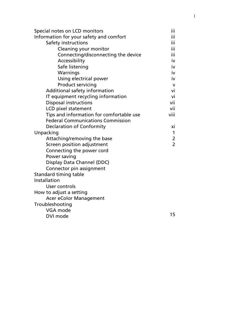 Acer P199HQL User Manual | Page 12 / 27