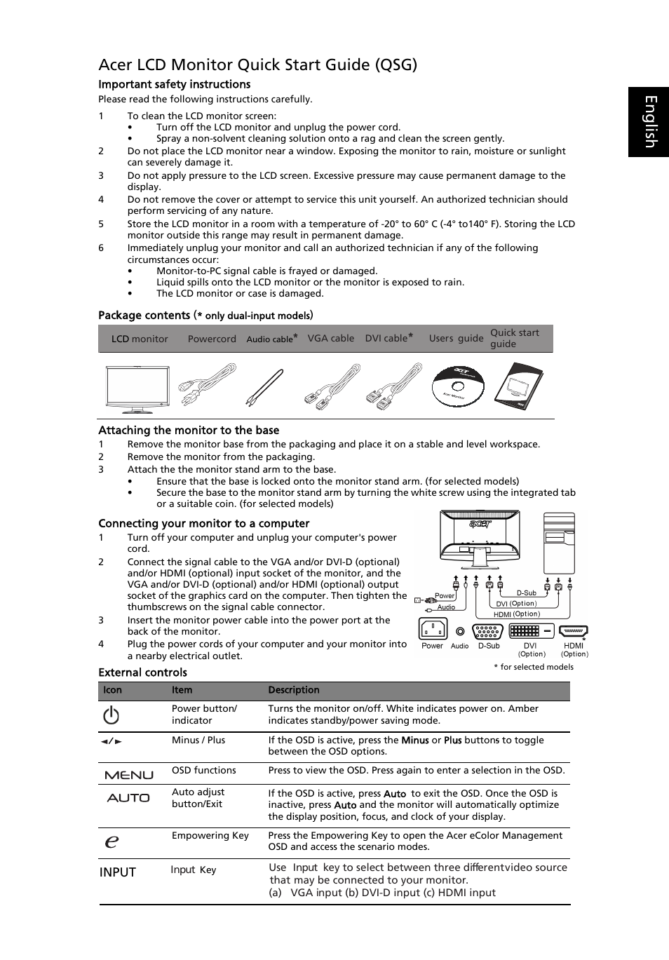 Acer H213H User Manual | 2 pages