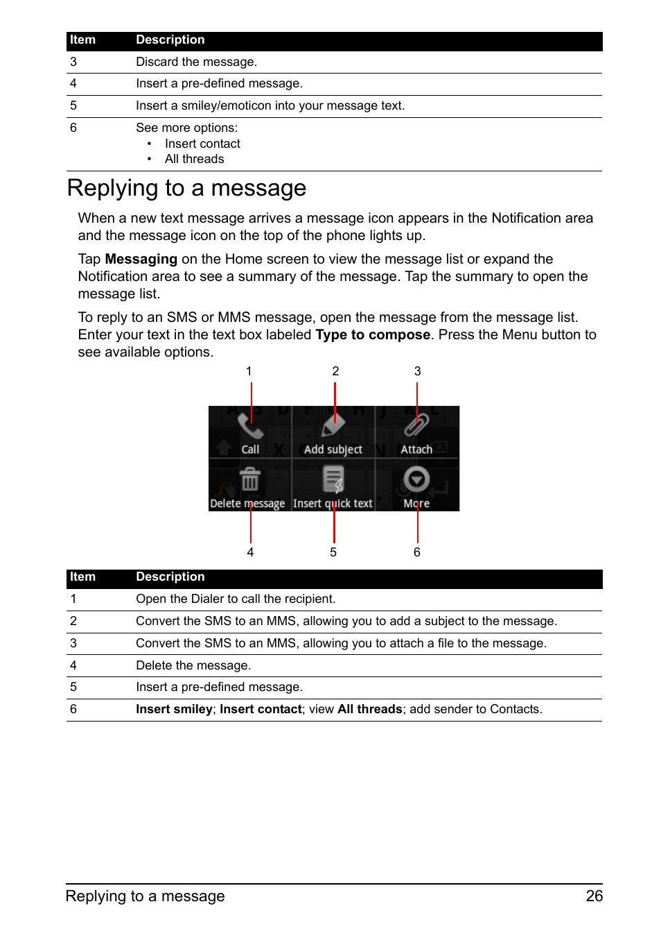 Replying to a message | Acer Z110 User Manual | Page 26 / 56
