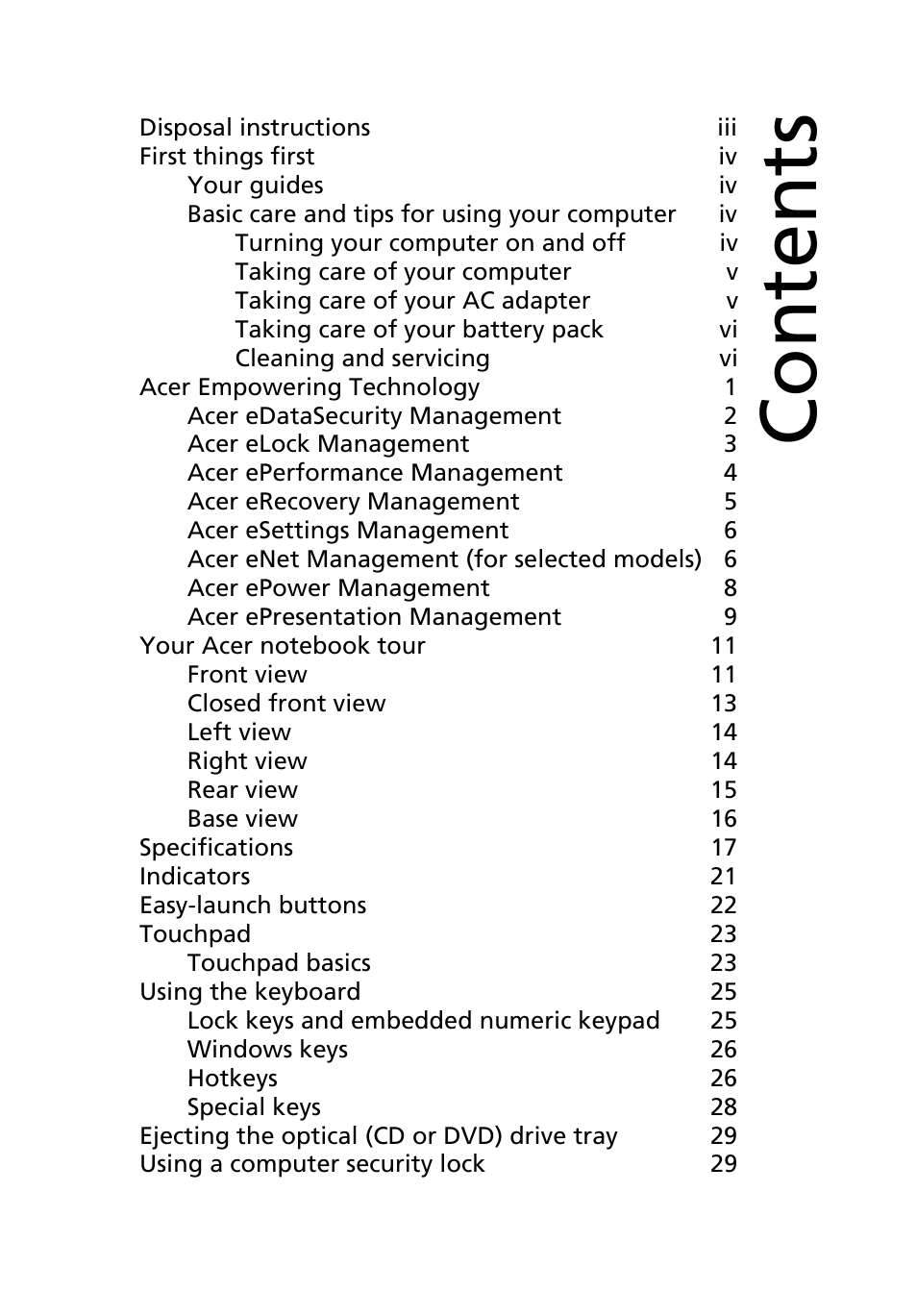 Acer Aspire 7100 User Manual | Page 7 / 87