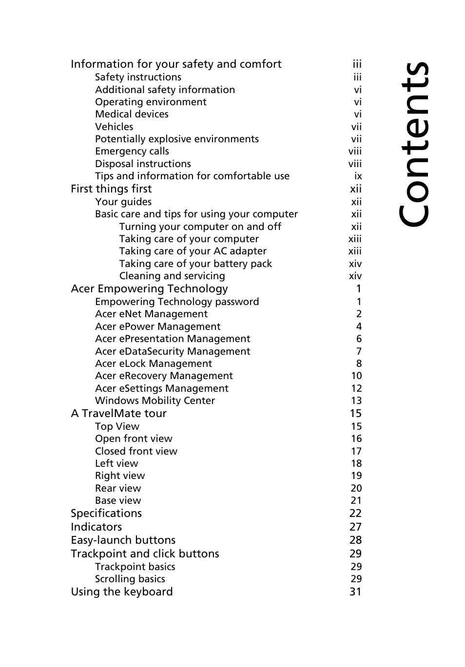 Acer TravelMate C210 User Manual | Page 15 / 113