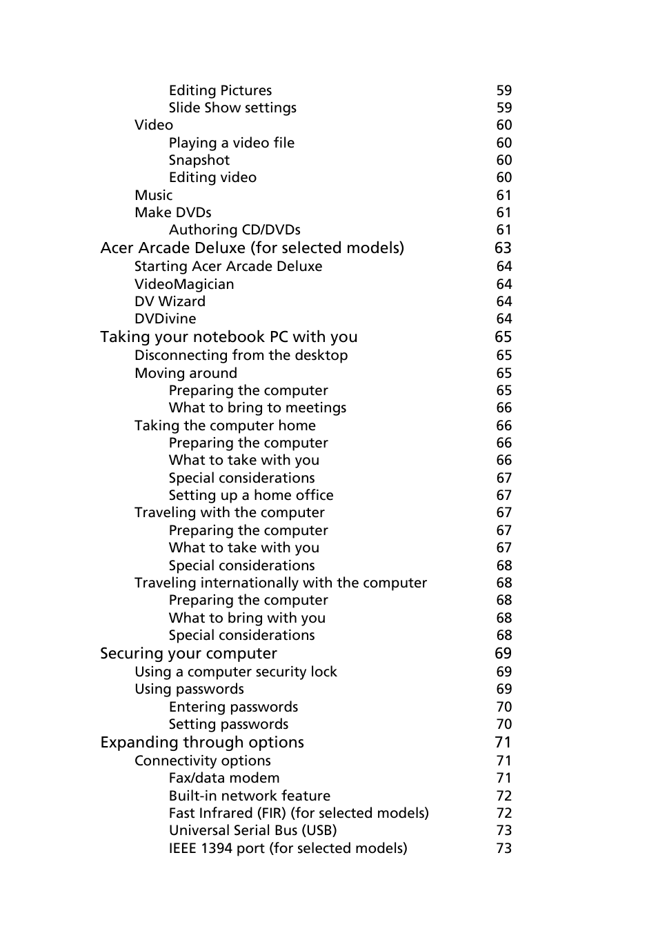 Acer TravelMate C210 User Manual | Page 17 / 113