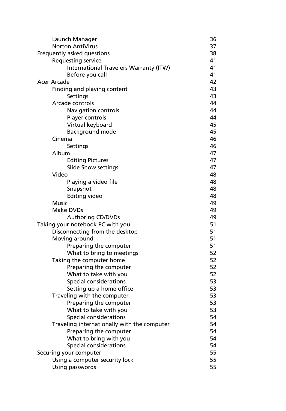 Acer Aspire 3650 User Manual | Page 12 / 94